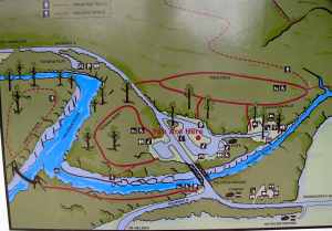Carpark map of Pelorus Bridge area