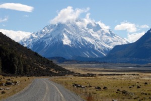 The road to Tasman Glacier from Christof.